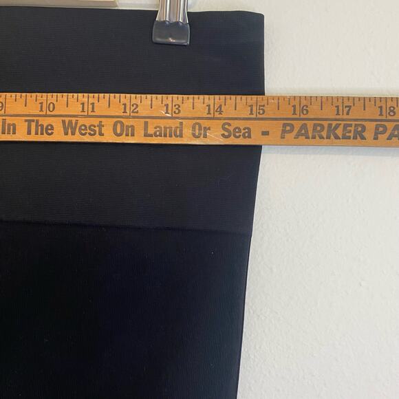 Blanqi Women's Leggings Hipster Cuffed Ribbed Seamless Black Medium Maternity - Picture 6 of 7